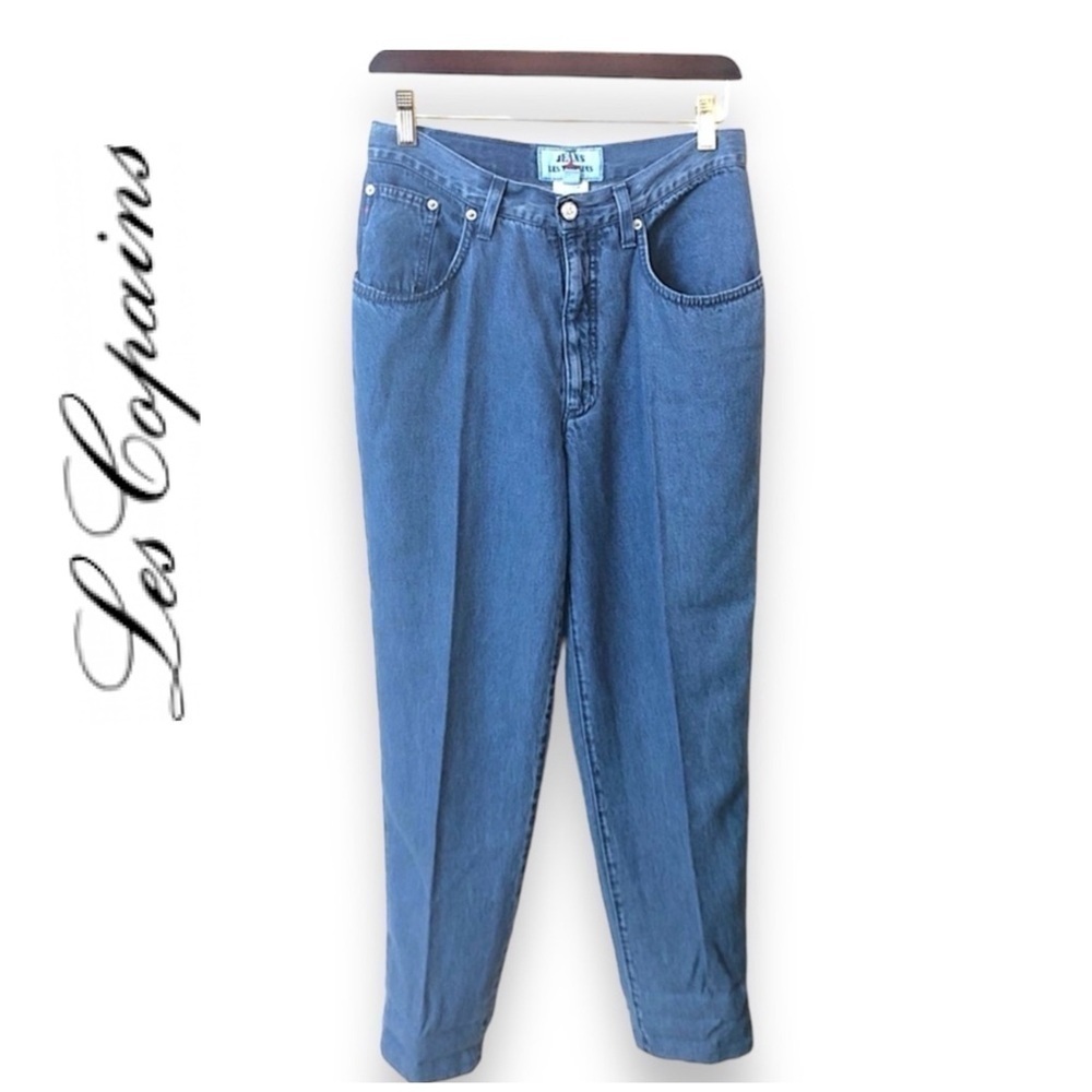 LES COPAINS Vintage highwaisted tapered flowy viscose Jeans, sz 28